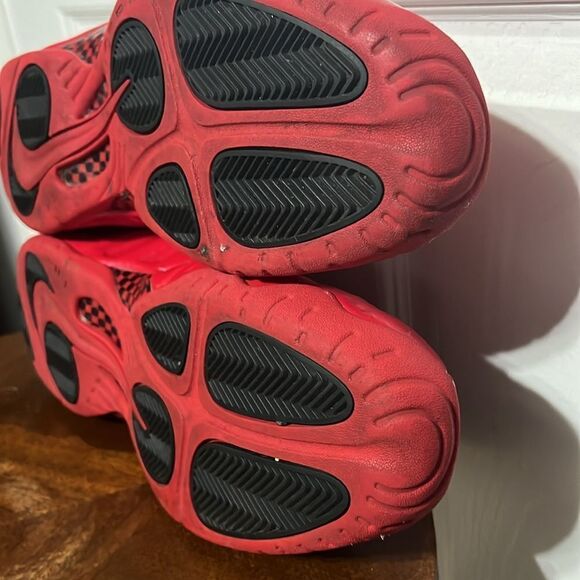 🔥🏀 NIKE Air Foamposite Pro Red October 2015 Triple Red 314996-008   Men Sz 12 - Picture 12 of 13